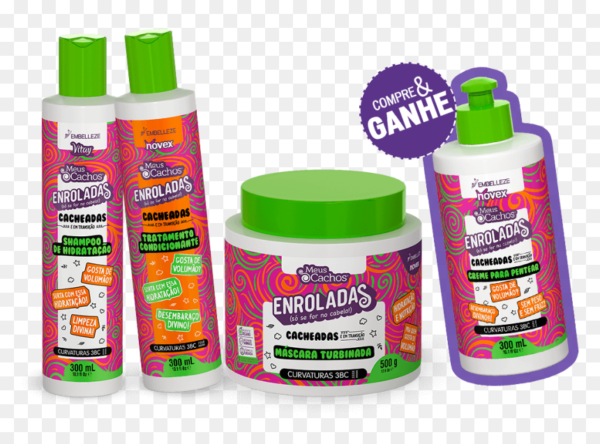 Novex Para Cabelos Ondulados, HD Png Download - cachos png