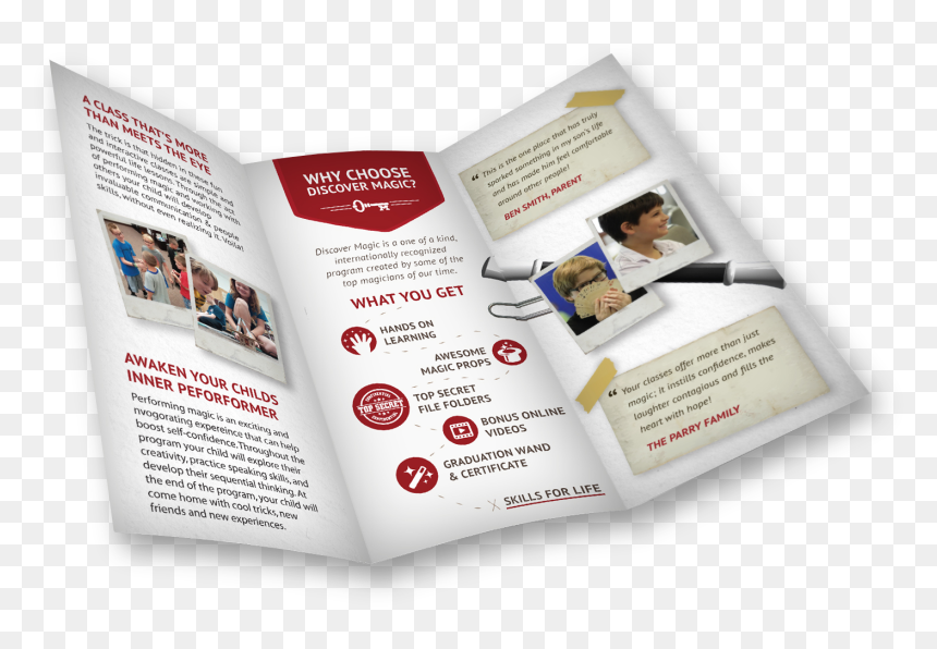 Magic Camp Trifold Brochure - Tri Fold Brochure Png, Transparent Png - tri fold brochure png
