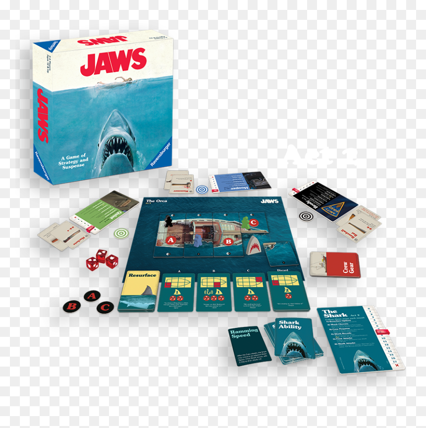 Jaws The Board Game, HD Png Download - board game pieces png