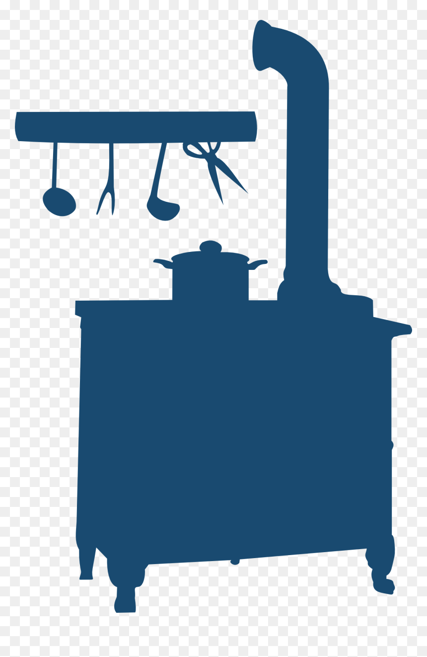 Old Fashion Silhouette Clip Art - Clip Art Old Cook Stoves, HD Png Download - fashion model silhouette png