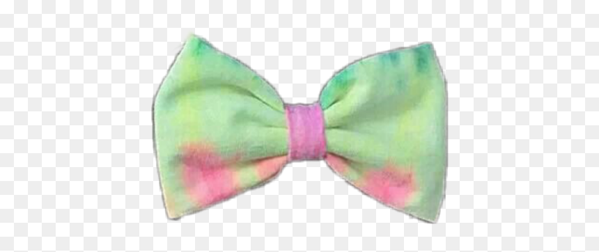 #pink #yellow #green #bow #tie #bowtie #formal #tiedye - Satin, HD Png Download - pink bow tie png
