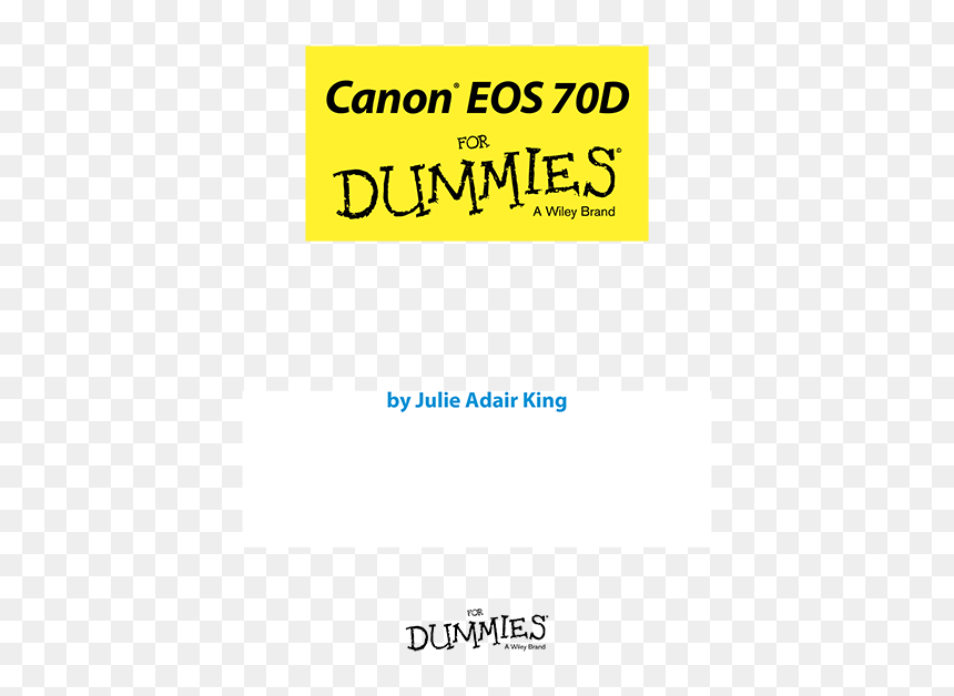Title Page Image - Dummies, HD Png Download - canon 70d png