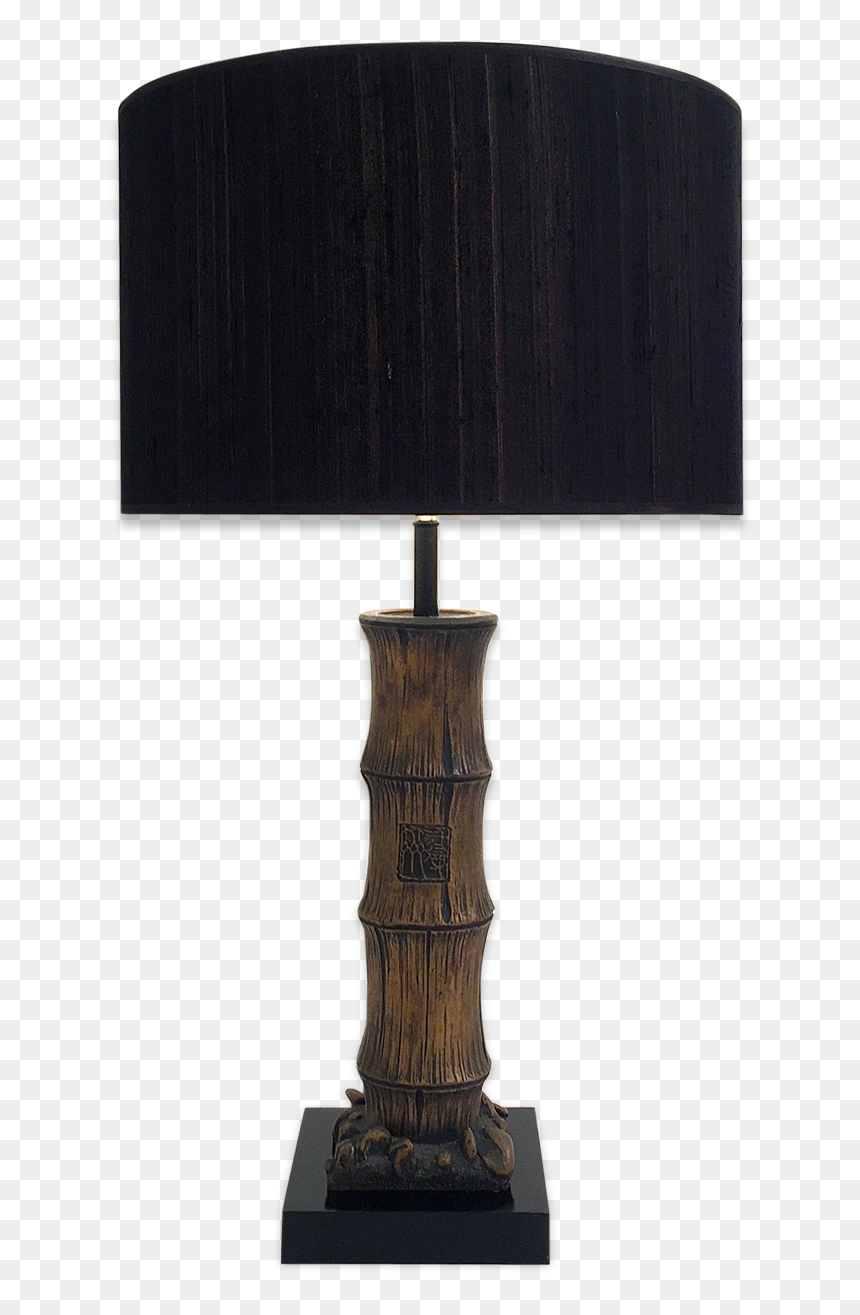 Vintage Wood Carved Faux Bamboo Table Lamp"
 Src="https - Lamp, HD Png Download - vintage wood png