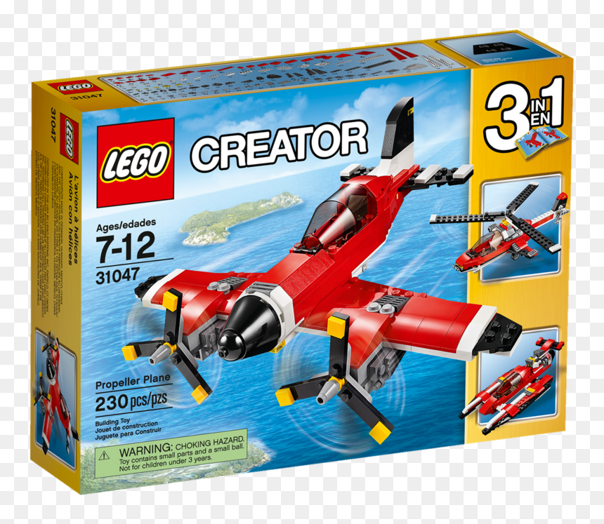 Lego Creator 3 In 1 Plane, HD Png Download - propeller plane png