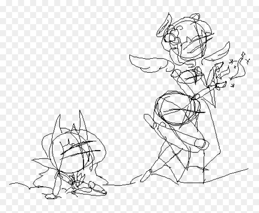 Line Art, HD Png Download - snow angel png