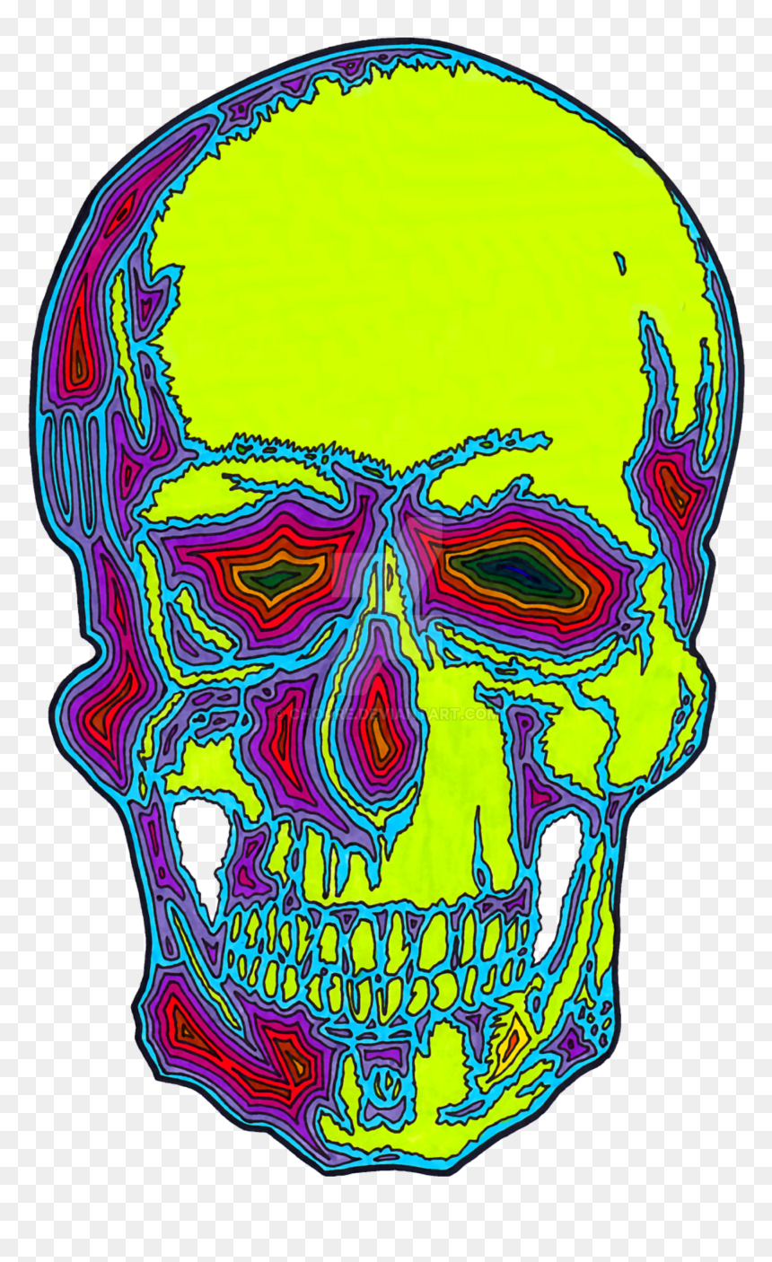 #scull #psychadelic #freetoedit - Skull, HD Png Download - scull png