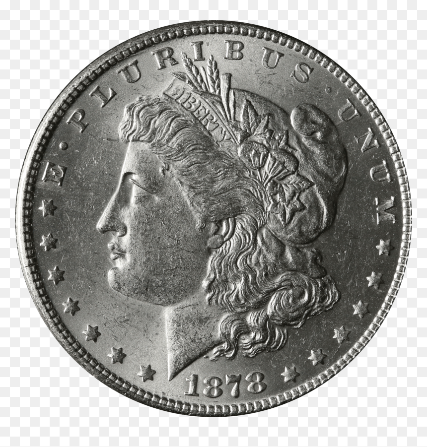 Morgan Dollar, HD Png Download - silver dollar png