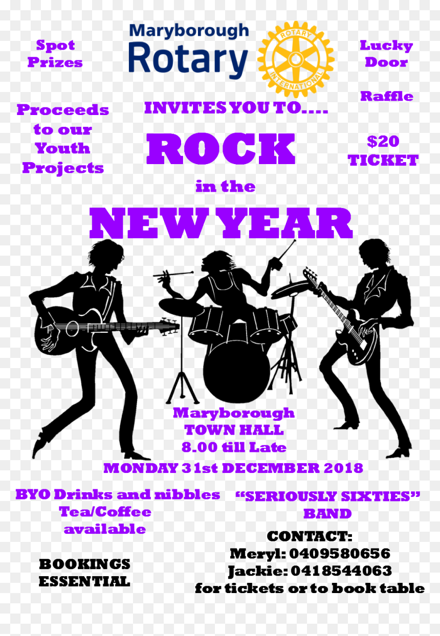 An Event For Your Social Calendar - Rock Band Silhouette Png, Transparent Png - concierto png