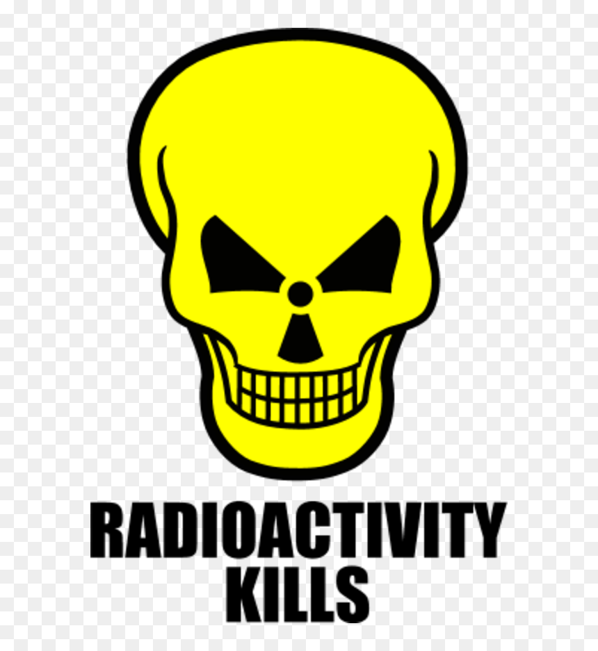 Skull Smiling Radioactivity Kills - Easy Halloween Drawings Skull, HD Png Download - smiling skull png