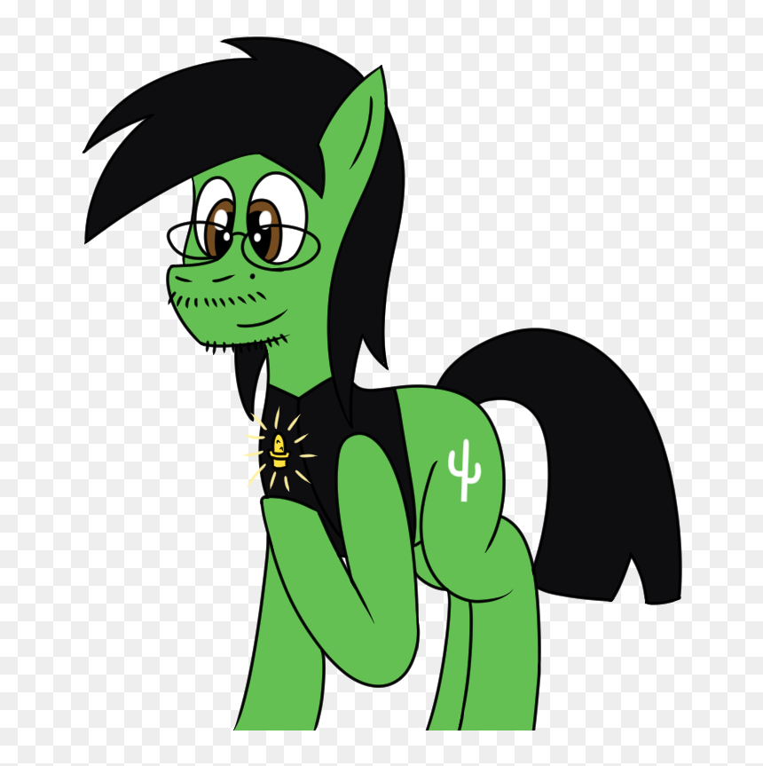 Bsalg93, Beard, Earth Pony, Glasses, Moustache, Oc, - Cartoon, HD Png Download - realistic beard png