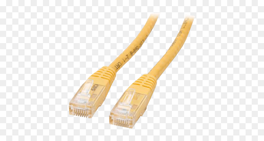 8-ft Yellow Network Patch Cable, Cat 6, Etl Verified - Ethernet Cable, HD Png Download - network cable png