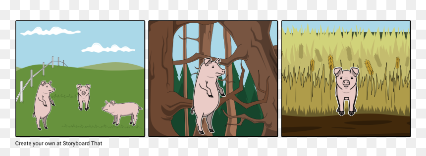Tropical Rainforest Secondary Succession, HD Png Download - three little pigs png