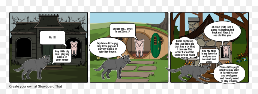Cartoon, HD Png Download - three little pigs png