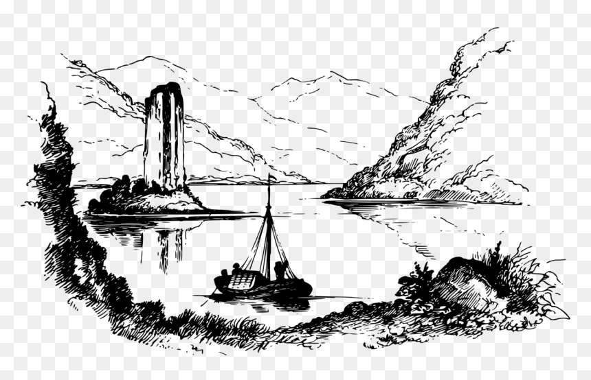 Art,caravel,monochrome Photography - Illustration, HD Png Download - eiffel tower outline png