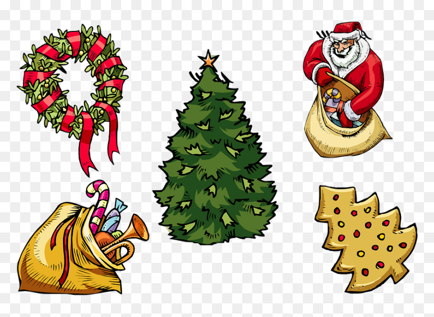 Christmas Tree, HD Png Download - pine garland png