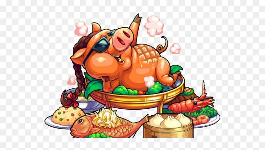 卡通 满汉全席, HD Png Download - food image png