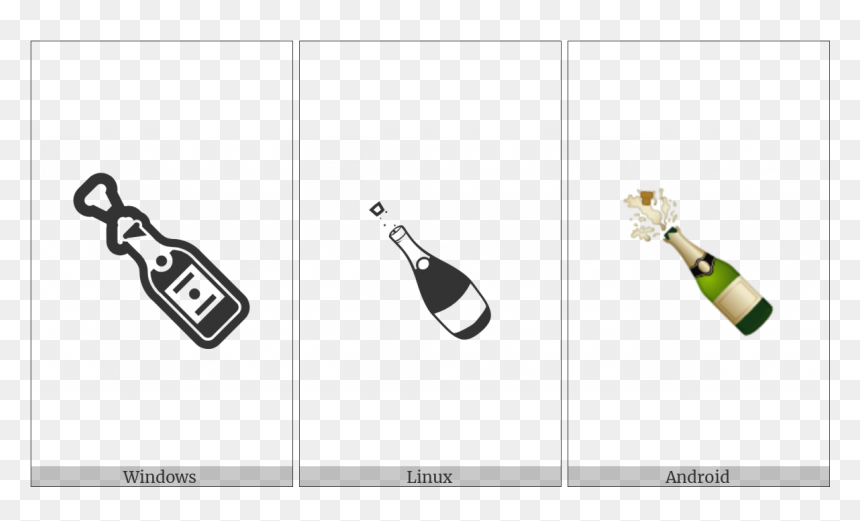 Bottle With Popping Cork On Various Operating Systems - Glass Bottle, HD Png Download - bottle popping png