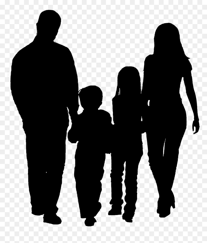 Human Behavior Black & White - Silhouette, HD Png Download - people silhouettes standing png