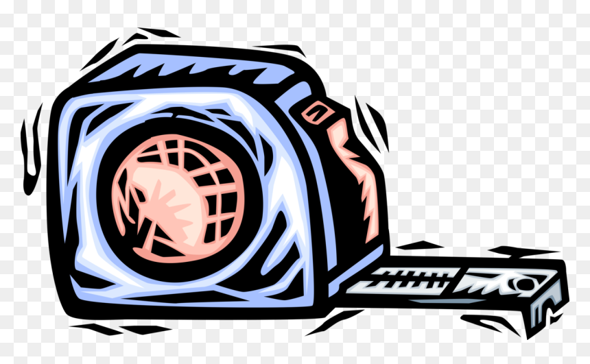 Vector Illustration Of Tape Measure Or Measuring Tape, HD Png Download - tape measure clipart png