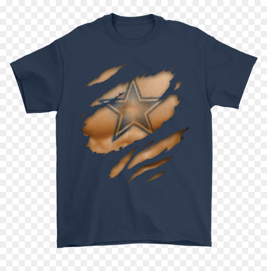 Nfl Football Logo 3d Art Chest Dallas Cowboys Tattoo - Bts Ot7 T Shirt, HD Png Download - cowboys star logo png