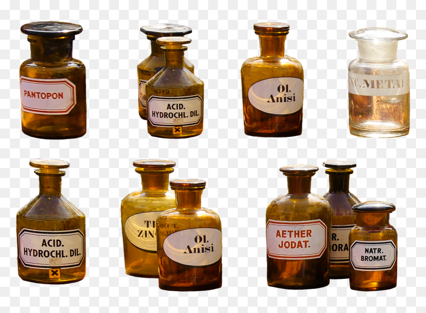 Old Medicine Bottles Png, Transparent Png - medication bottle png