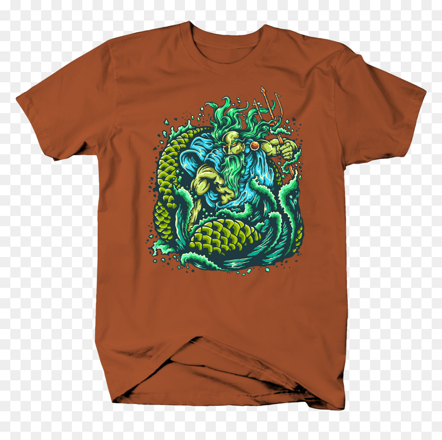 Blue Outline Poseidon Neptune God Of The Sea Trident - Poseidon, HD Png Download - neptune god png