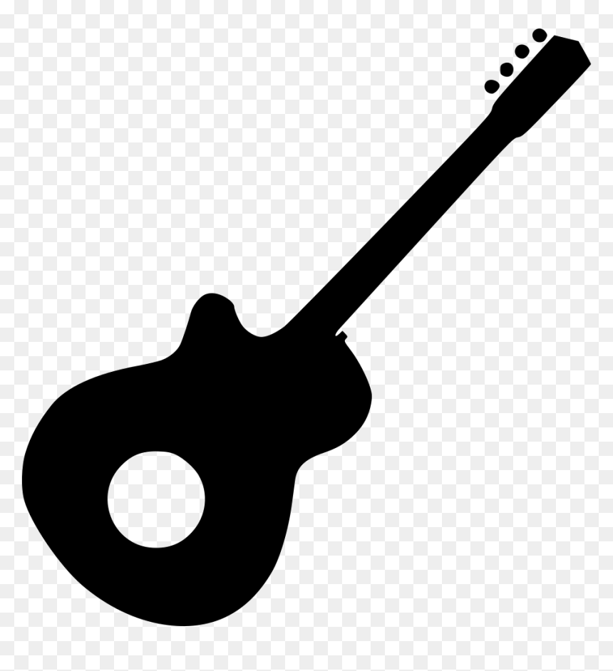 Guitar - Guitar Icon Black Png, Transparent Png - guitar black and white png
