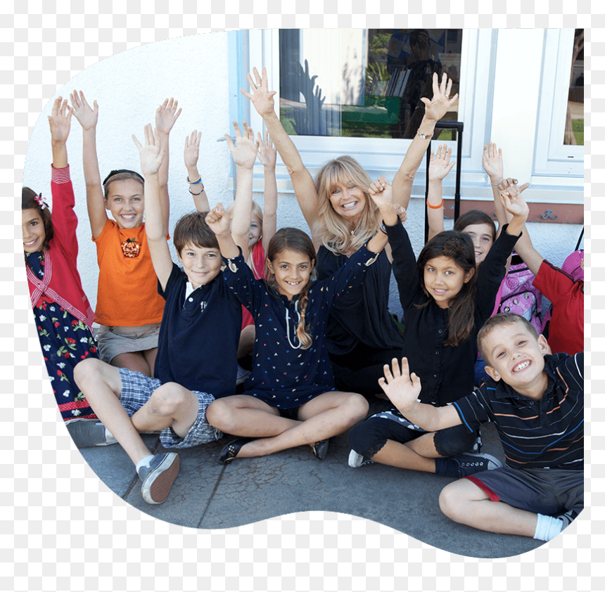 Goldie Hawn With Kids At Mindup - Hawn Foundation, HD Png Download - kate hudson png