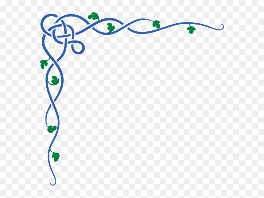 Transparent Swirl Clip Art - Green And Brown Border, HD Png Download - valentine clip art png