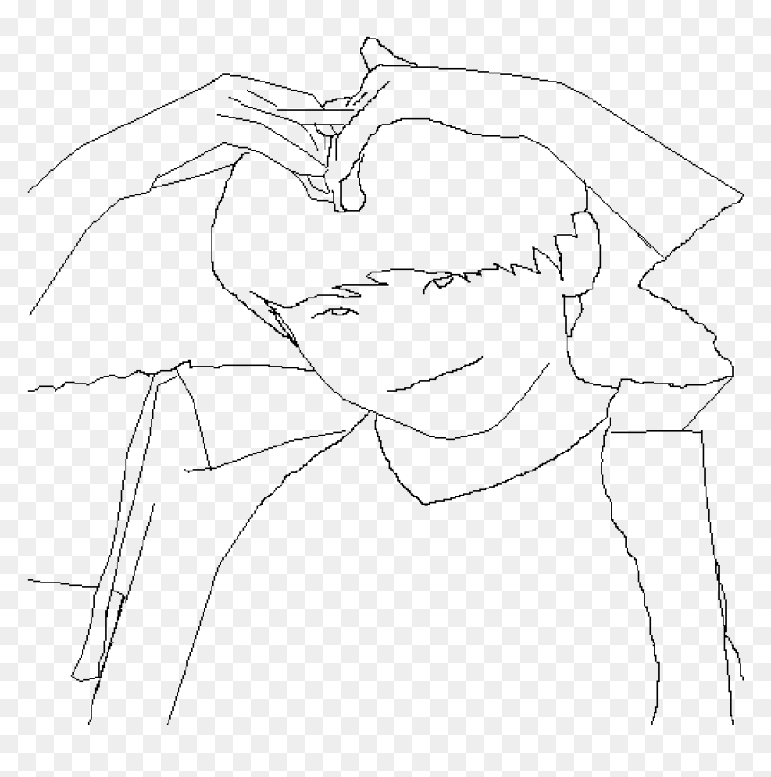 An Unfinished Horribly Drawn Woozi - Line Art, HD Png Download - woozi png