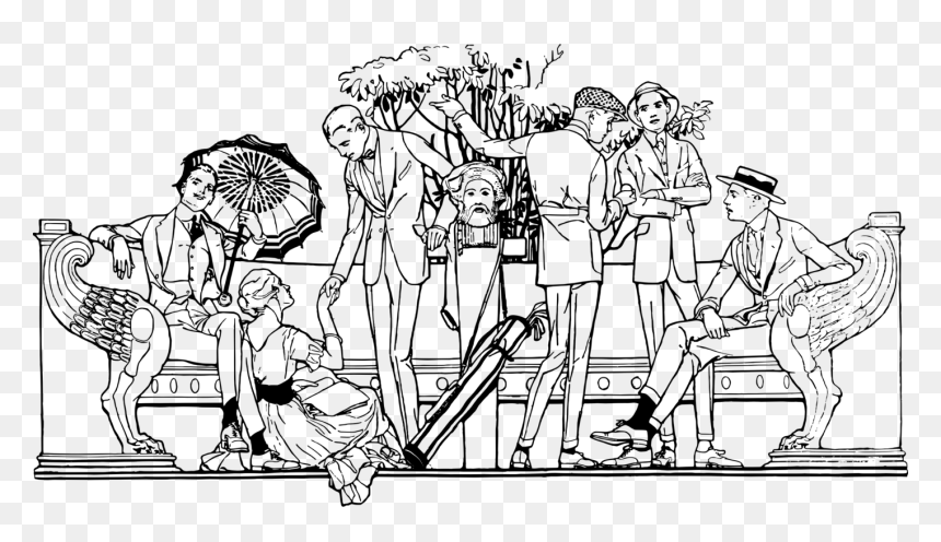 Art,people,monochrome Photography - Illustration, HD Png Download - young people png