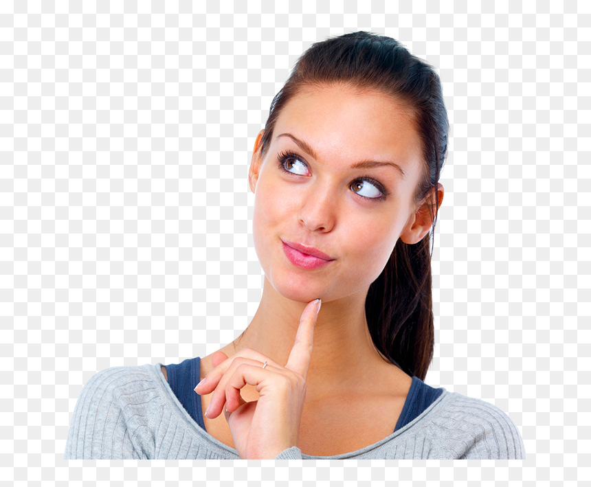 Slide1-girl - Woman Thinking Png, Transparent Png - girl png