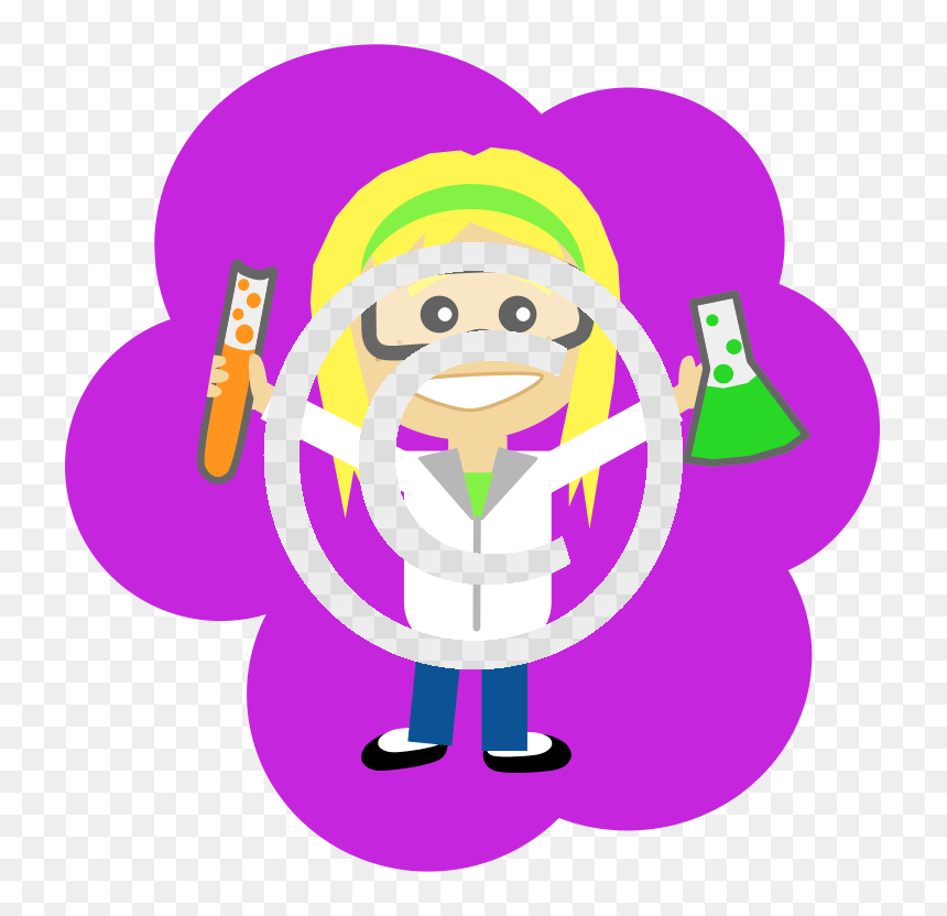 Cartoon Safety Goggles Science, HD Png Download - girl png