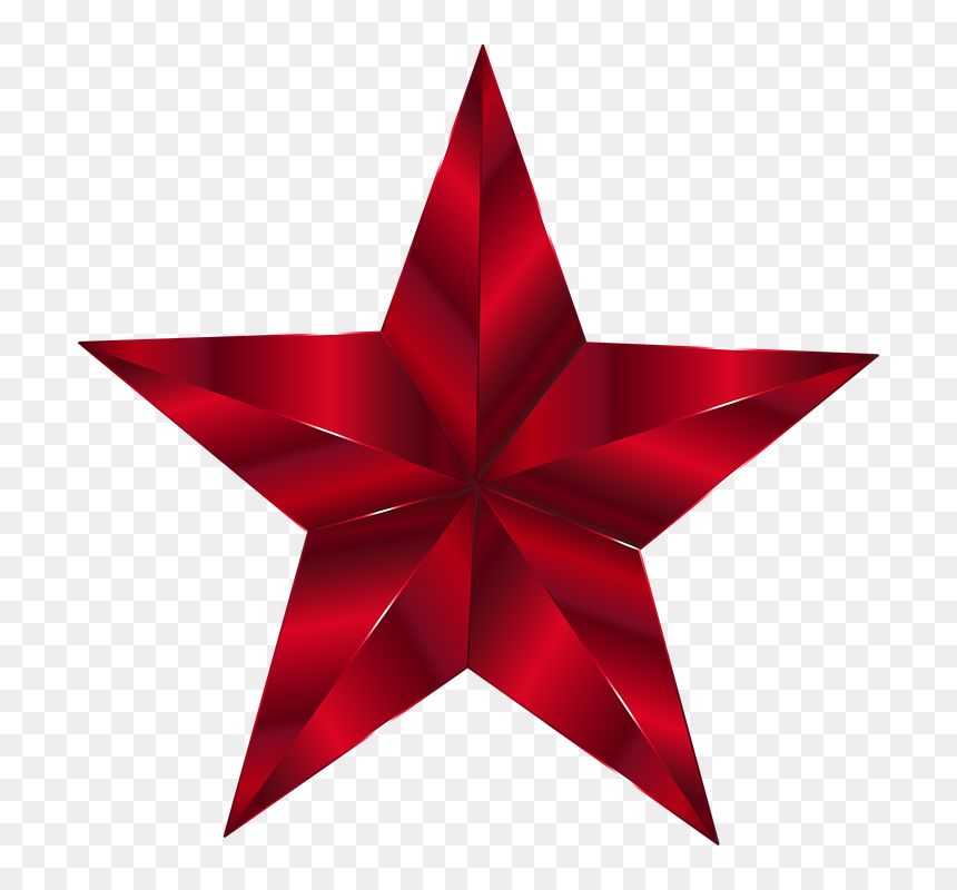 Red Iridescent Star Png - Star Glittering, Transparent Png - star png