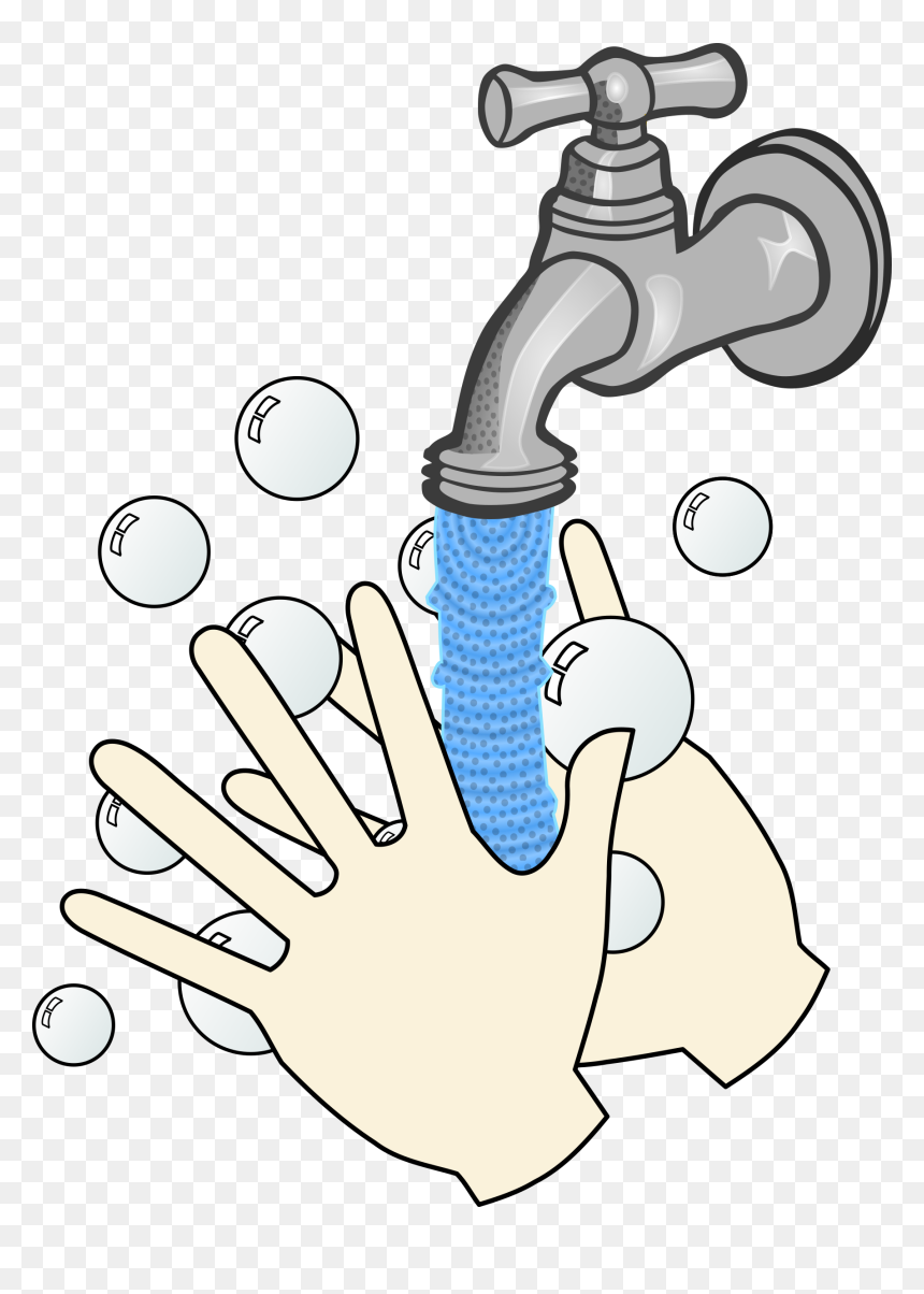 Washing Hands With Soap And Running Water Clip Arts - Wash Your Hands With Soap And Water, HD Png Download - water png