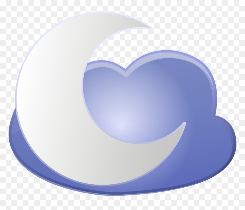 Cloud And Moon Weather Icon Png Clip Art, Transparent Png - moon png