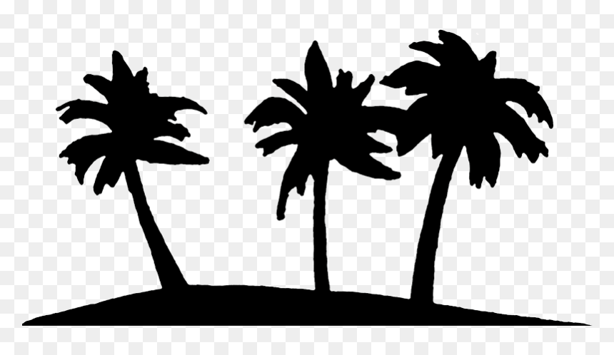 Palm Tree Nature Download Png Clipart - Island Clipart Black And White, Transparent Png - palm tree png