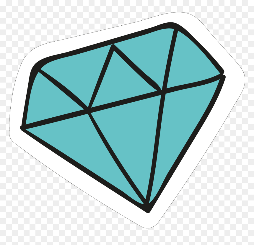 Diamond Vinyl Custom Sticker At Great Prices - Cute Diamond Clipart, HD Png Download - diamond png