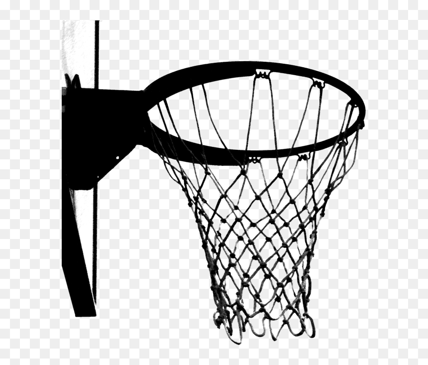 Black And White Basketball Hoop Transparent Png - Transparent Basketball Hoop Clipart Png, Png Download - basketball png