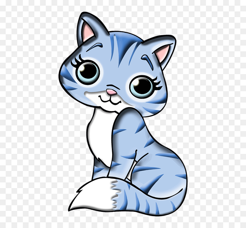 Thumb Image - Blue Cat Clipart, HD Png Download - cat png