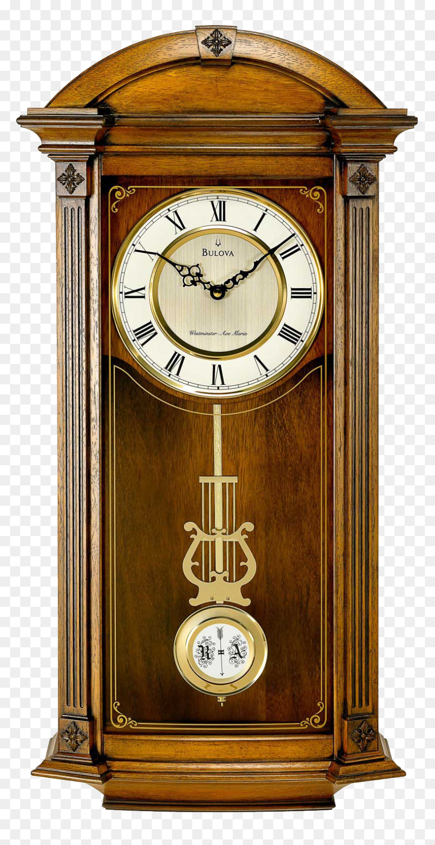 Wall Bell Clock - Bulova Clocks, HD Png Download - clock png