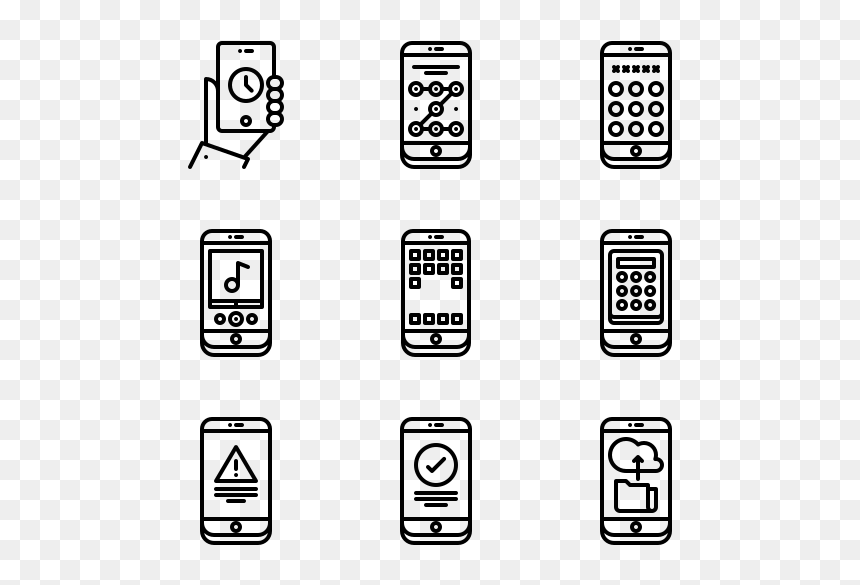 Line Art, HD Png Download - phone icon png