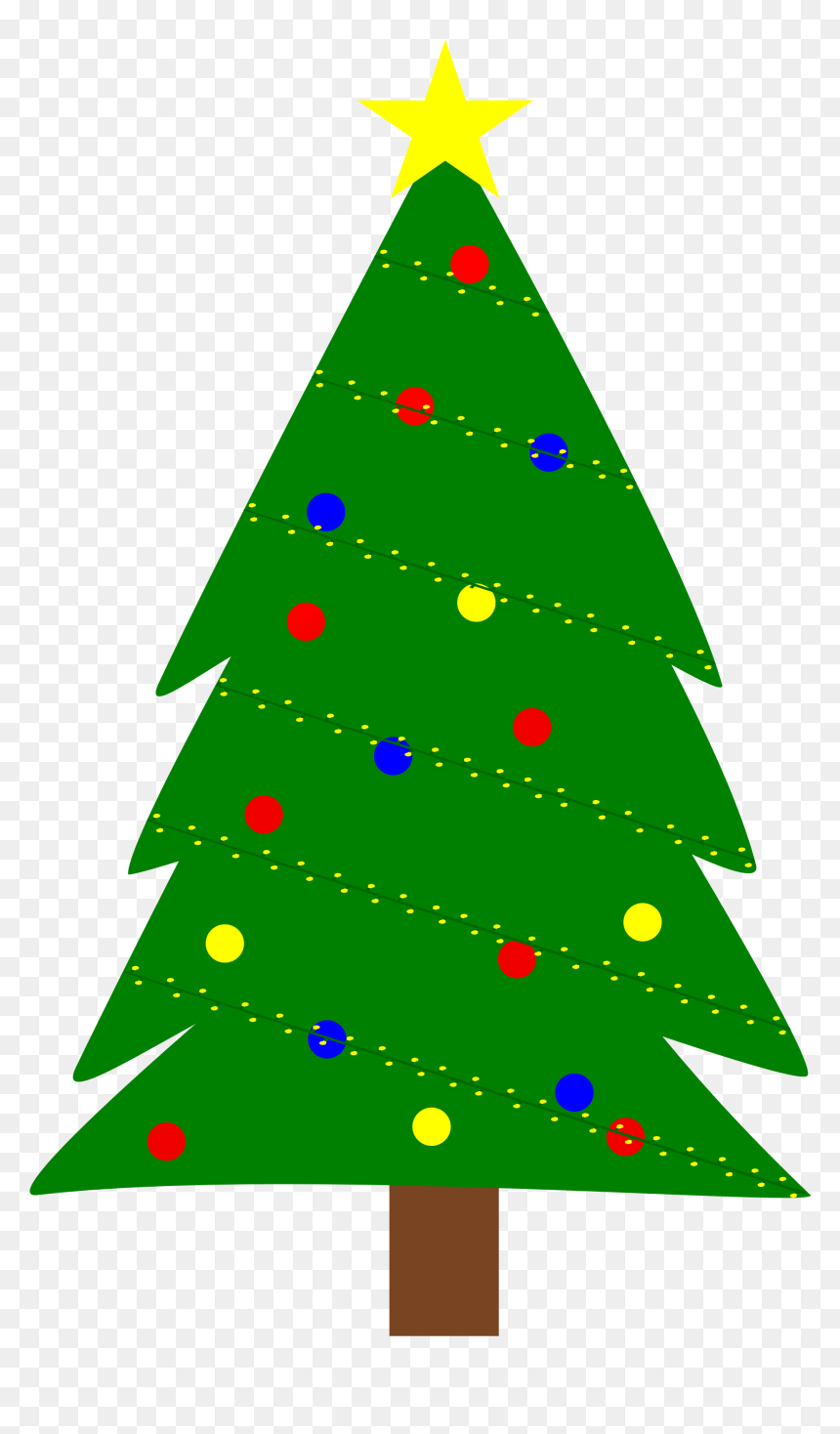 Christmas Tree With Lights Clip Arts - Christmas Tree Lights Clipart Transparent, HD Png Download - christmas lights png