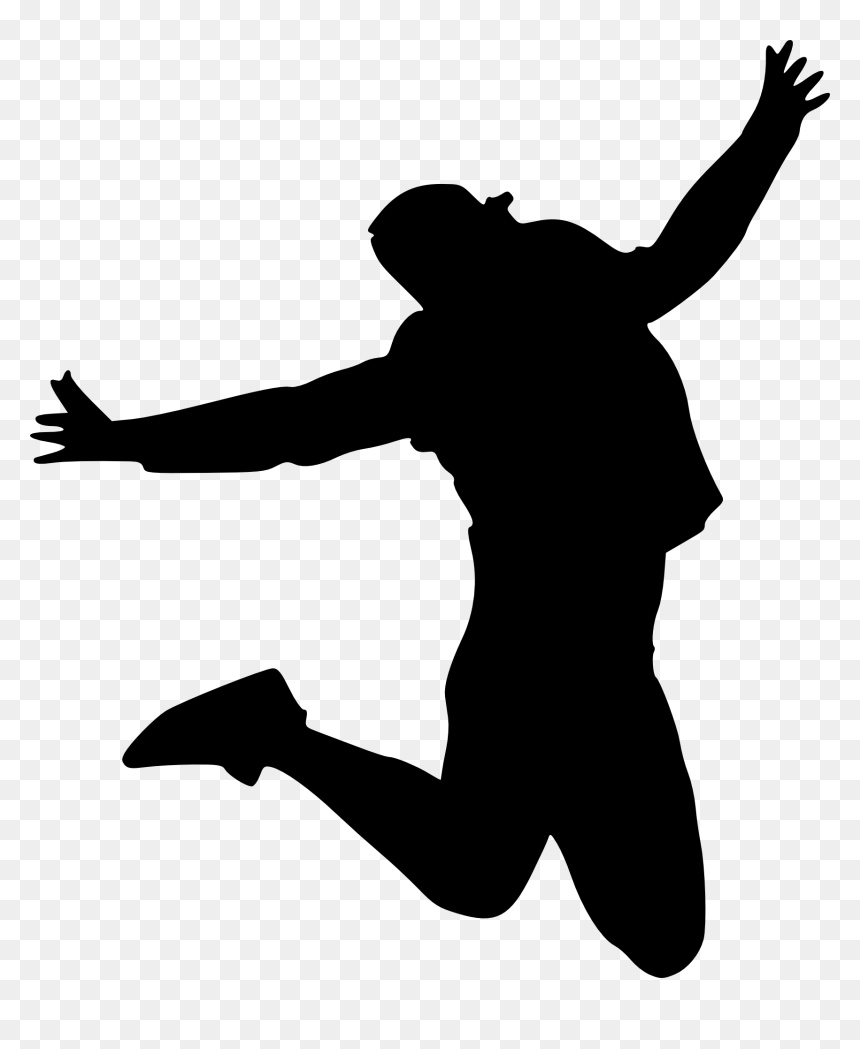 Silhouette Jumping Png, Transparent Png - person png