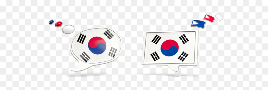 Two Speech Bubbles - Different Flag Of Korea, HD Png Download - bubbles png