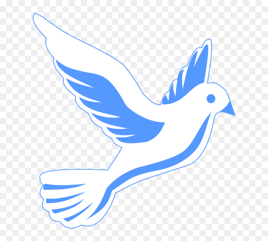 Blue Dove With Sun Clipart Banner Royalty Free Stock - Flying Dove Clip Art, HD Png Download - dove png