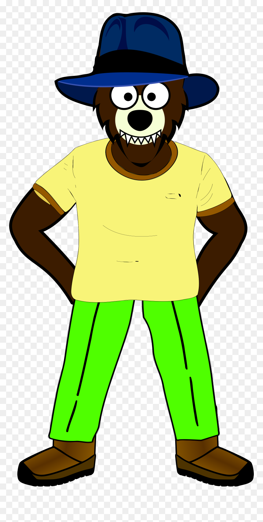 Wolf Png Icons - Cartoon Animals Wearing Clothes, Transparent Png - wolf png