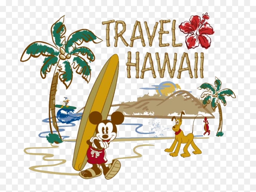 Hawaii Clipart Mickey - Clipart Mickey Hawaii, HD Png Download - mickey mouse png