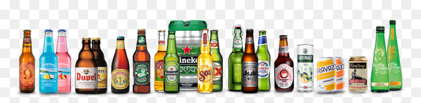 Beers And Beverages Lineup July - Beer Bottle, HD Png Download - beer png