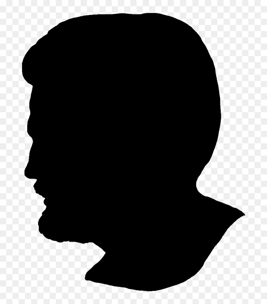 Face Silhouette With Beard - Clip Art, HD Png Download - beard png